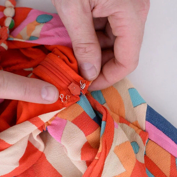 Anthropologie Farm Rio Cutout Halter Jumpsuit Red Floral Boho S - Picture 13 of 13